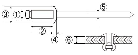 Blind rivet (domed head)/NA-EB ECO box Aluminum body / Aluminum